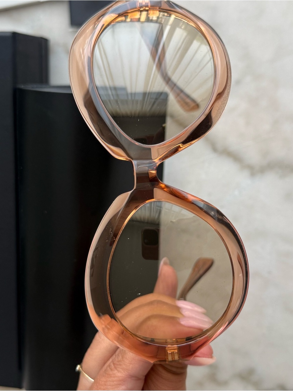 Phoebe Philo “BLISS” Oversized Round Sunglasses in Light Brown—BRAND NEW - Picture 8 of 8